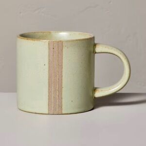 15oz Triple Stripe Stoneware Mug Serene Green - Hearth & Hand™ with Magnolia